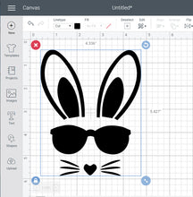 Load image into Gallery viewer, Boy easter svg Cool easter svg Easter shirt svg Cool bunny face svg Bunny rabbit svg Bunny svg Easter card svg Easter bunny svg
