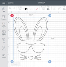 Load image into Gallery viewer, Boy easter svg Cool easter svg Easter shirt svg Cool bunny face svg Bunny rabbit svg Bunny svg Easter card svg Easter bunny svg
