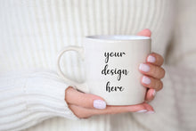 Load image into Gallery viewer, 5 White mug mockups Coffee mug mockup Mug mockup Coffee mockups mug mockup bundle Cup mockup Teacup mockup Mug template mockup Blank mug
