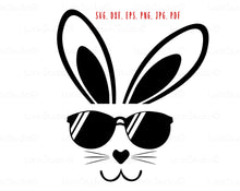 Load image into Gallery viewer, Cool bunny svg Boy bunny svg Boy rabbit svg Cool bunny face svg Bunny rabbit svg Easter boy bunny svg Bunny sunglasses svg Bunny svg Rabbit
