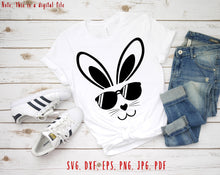 Load image into Gallery viewer, Cool bunny svg Boy bunny svg Boy rabbit svg Cool bunny face svg Bunny rabbit svg Easter boy bunny svg Bunny sunglasses svg Bunny svg Rabbit
