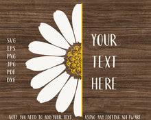 Load image into Gallery viewer, Daisy mandala svg Half of a daisy svg White flower svg Daisy monogram svg Daisy png Floral monogram svg Daisy bundle svg Floral mandala svg
