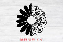 Load image into Gallery viewer, Daisy mandala svg Daisy svg Daisy decal svg Daisy shirt svg Sunflower svg Floral mandala svg Sunflower wedding svg Sunflower png Floral svg
