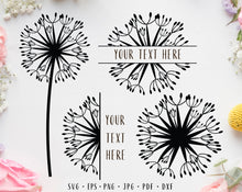 Load image into Gallery viewer, Dandelion bundle svg Flower svg Dandelion svg Flower wedding svg Dandelion monogram Dandelion png Dandelion shirt Dandelion decal Floral svg
