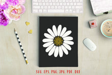 Load image into Gallery viewer, Daisy mandala svg Half of a daisy svg White flower svg Daisy monogram svg Daisy png Floral monogram svg Daisy bundle svg Floral mandala svg
