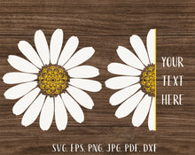 Load image into Gallery viewer, Daisy mandala svg Half of a daisy svg White flower svg Daisy monogram svg Daisy png Floral monogram svg Daisy bundle svg Floral mandala svg
