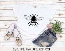 Load image into Gallery viewer, Bee svg Bee png Bee clipart Honey bee svg Bee cut file Bee shirt svg Bee clip art Bee digital file Bee sublimation file Bee cutting file
