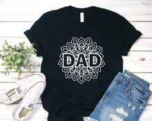 Load image into Gallery viewer, Dad mandala svg Fathers day svg Fathers day shirt svg Dad svg Fathers day Sublimation designs Dad floral svg Dad png Floral fathers day
