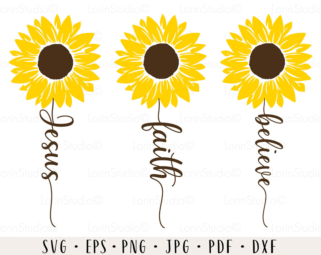 Christian sunflower bundle svg Jesus faith believe svg Christian svg Sunflower svg Jesus svg Faith svg Believe svg Flower svg Sunflower png