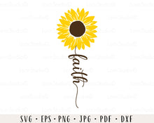 Load image into Gallery viewer, Christian sunflower bundle svg Jesus faith believe svg Christian svg Sunflower svg Jesus svg Faith svg Believe svg Flower svg Sunflower png
