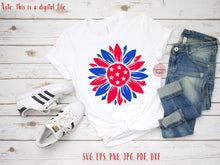 Load image into Gallery viewer, 4th of july svg Patriotic sunflower svg Fourth of july svg USA svg flag sunflower svg American flag svg Patriotic svg Sunflower svg
