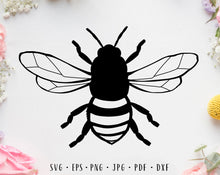 Load image into Gallery viewer, Bee svg Bee png Bee clipart Honey bee svg Bee cut file Bee shirt svg Bee clip art Bee digital file Bee sublimation file Bee cutting file
