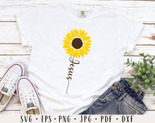 Load image into Gallery viewer, Christian sunflower bundle svg Jesus faith believe svg Christian svg Sunflower svg Jesus svg Faith svg Believe svg Flower svg Sunflower png
