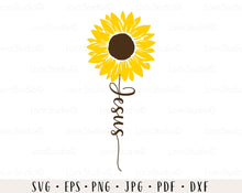 Load image into Gallery viewer, Christian sunflower bundle svg Jesus faith believe svg Christian svg Sunflower svg Jesus svg Faith svg Believe svg Flower svg Sunflower png
