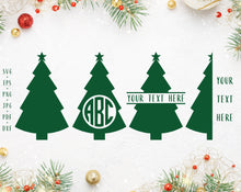 Load image into Gallery viewer, Christmas tree bundle svg Christmas tree monogram Christmas tree cut file Christmas svg Xmas tree Christmas tree clipart Christmas monogram
