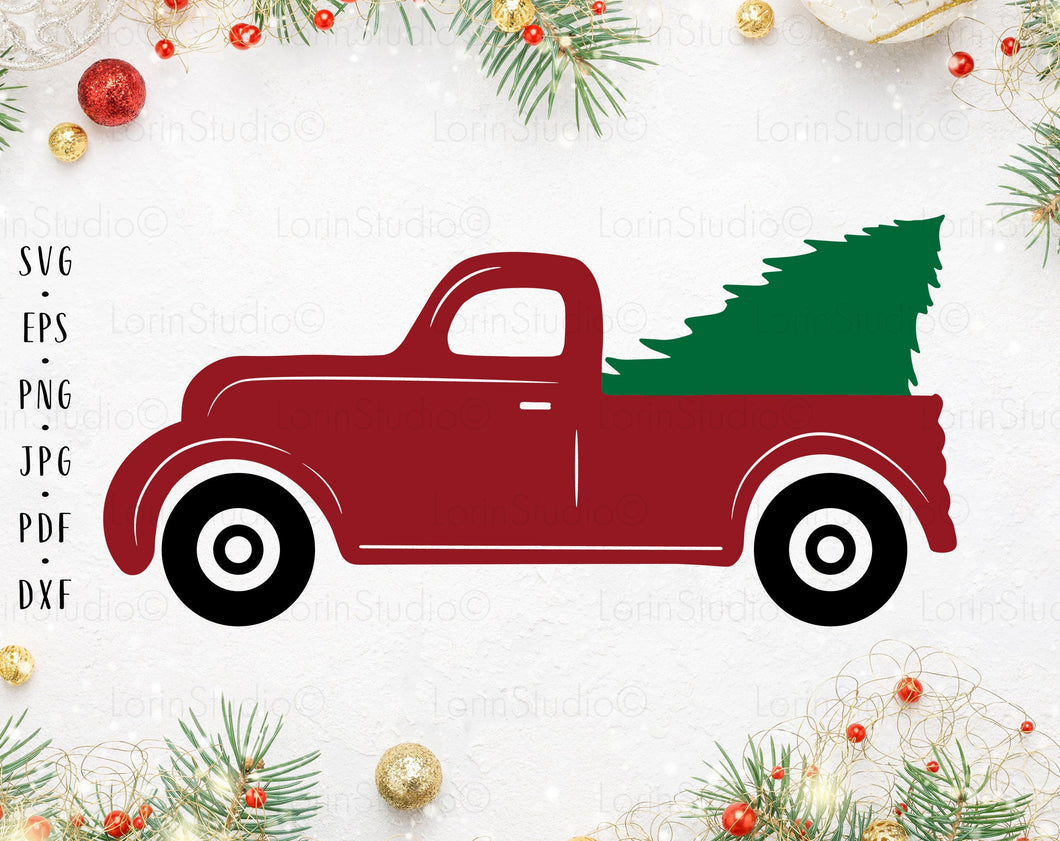 Christmas truck svg Christmas svg Christmas truck cut file Christmas truck png Christmas truck clipart Christmas red truck Red truck svg