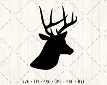 Load image into Gallery viewer, Deer svg Christmas svg Deer clipart Deer png Deer sublimation Deer head svg Deer antlers svg Deer cut file Deer file svg deer decal svg
