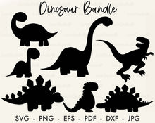 Load image into Gallery viewer, Dinosaur bundle svg Dinosaur svg Dinosaur clipart Dinosaur png Dinosaur cut file Cute dinosaur svg Baby dinosaur svg Dino bundle svg Dino
